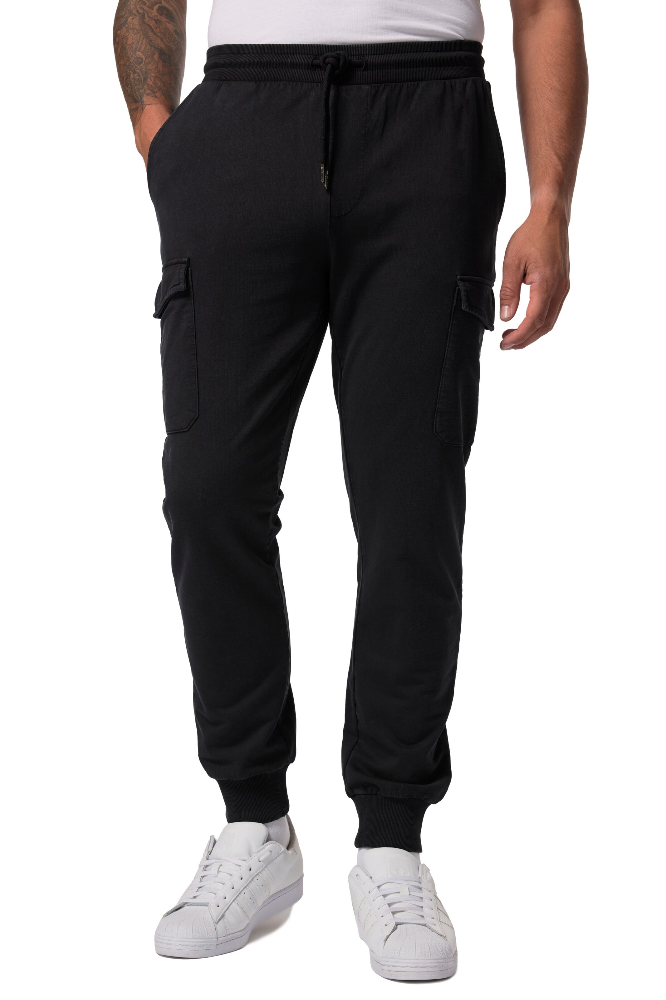 JP1880 Tapered Broek in Zwart: voorkant