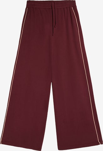 Bershka Bő szár Nadrág 'DANCERS DREAM' - piros: elől