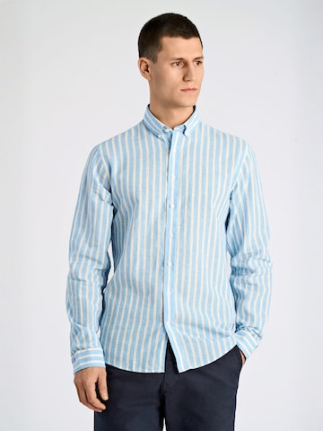 Coupe regular Chemise Lindbergh en bleu