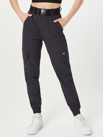 aim'n Tapered Workout Pants in Black: front