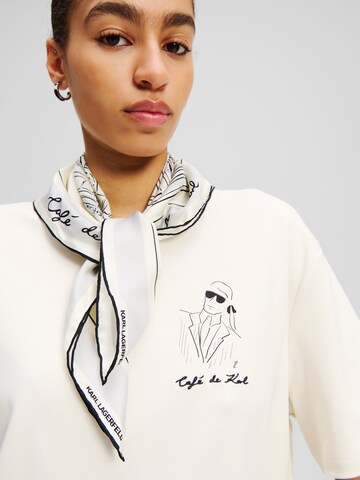 Karl Lagerfeld Scarf 'KL x Jorge Parra' in Beige