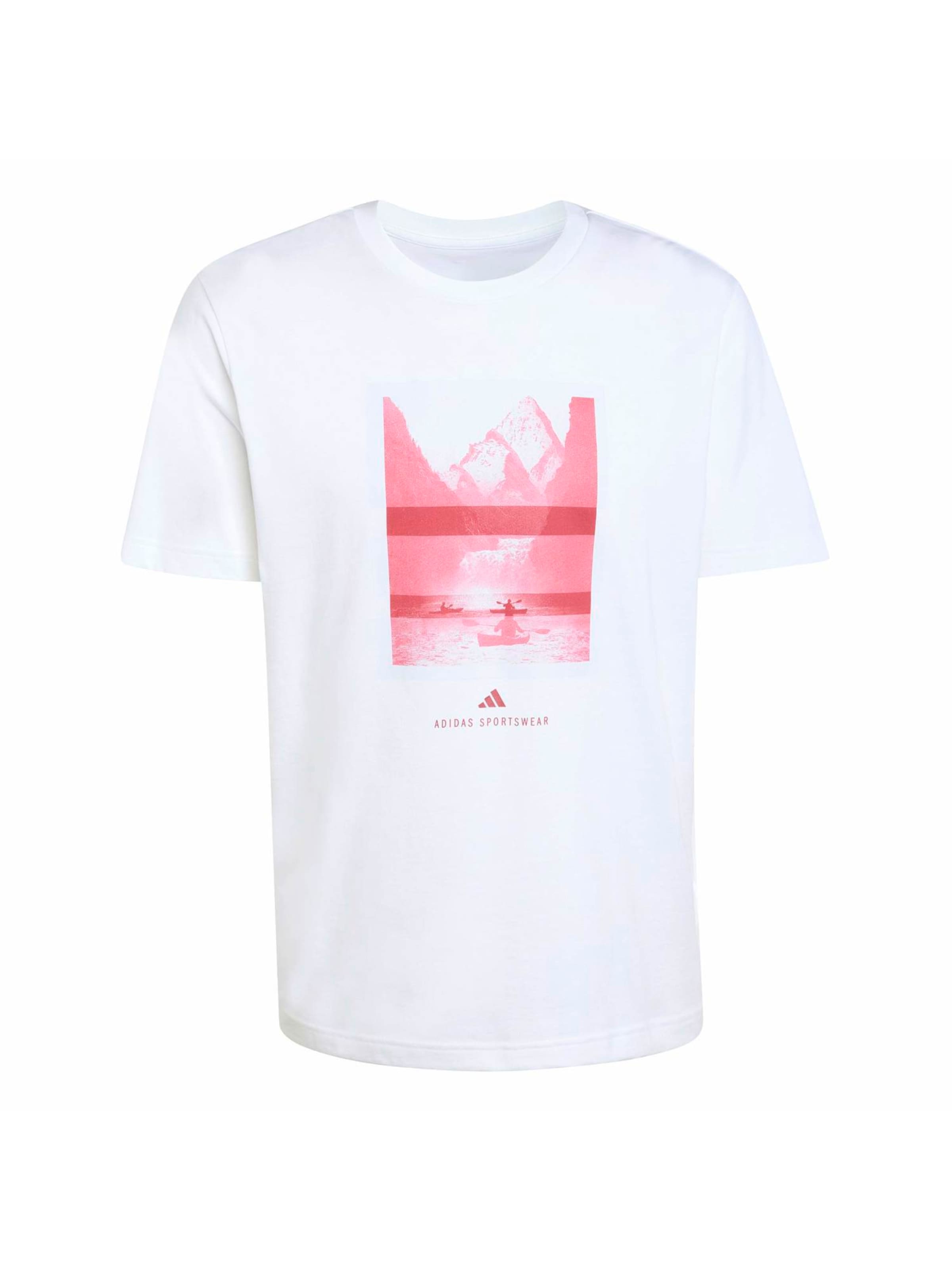 ADIDAS SPORTSWEAR Λειτουργικό μπλουζάκι 'OUT KAYAK' σε ροδοκόκκινο / κόκκινο παστέλ / λευκό, Άποψη προϊόντος