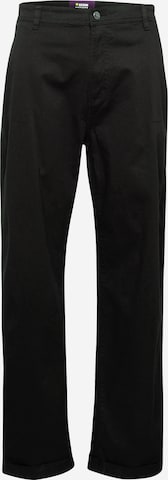 Denim Project רגיל מכנסי צ'ינו בשחור: מלפנים