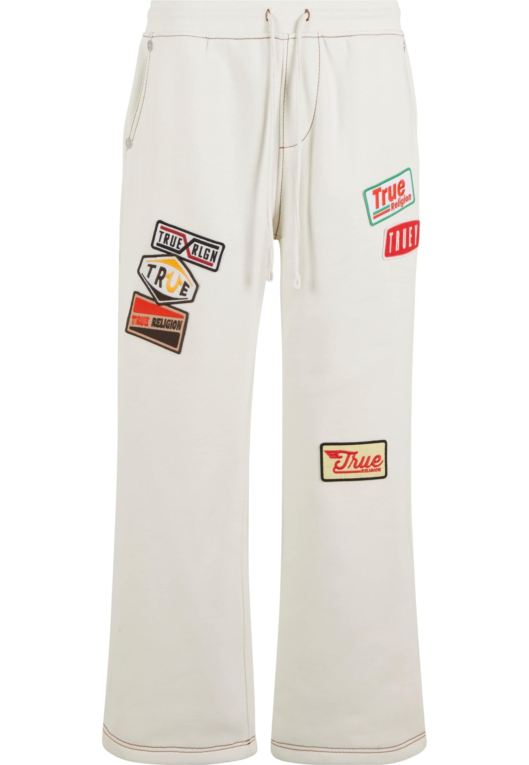 True Religion Baggy Панталон в бяло: отпред