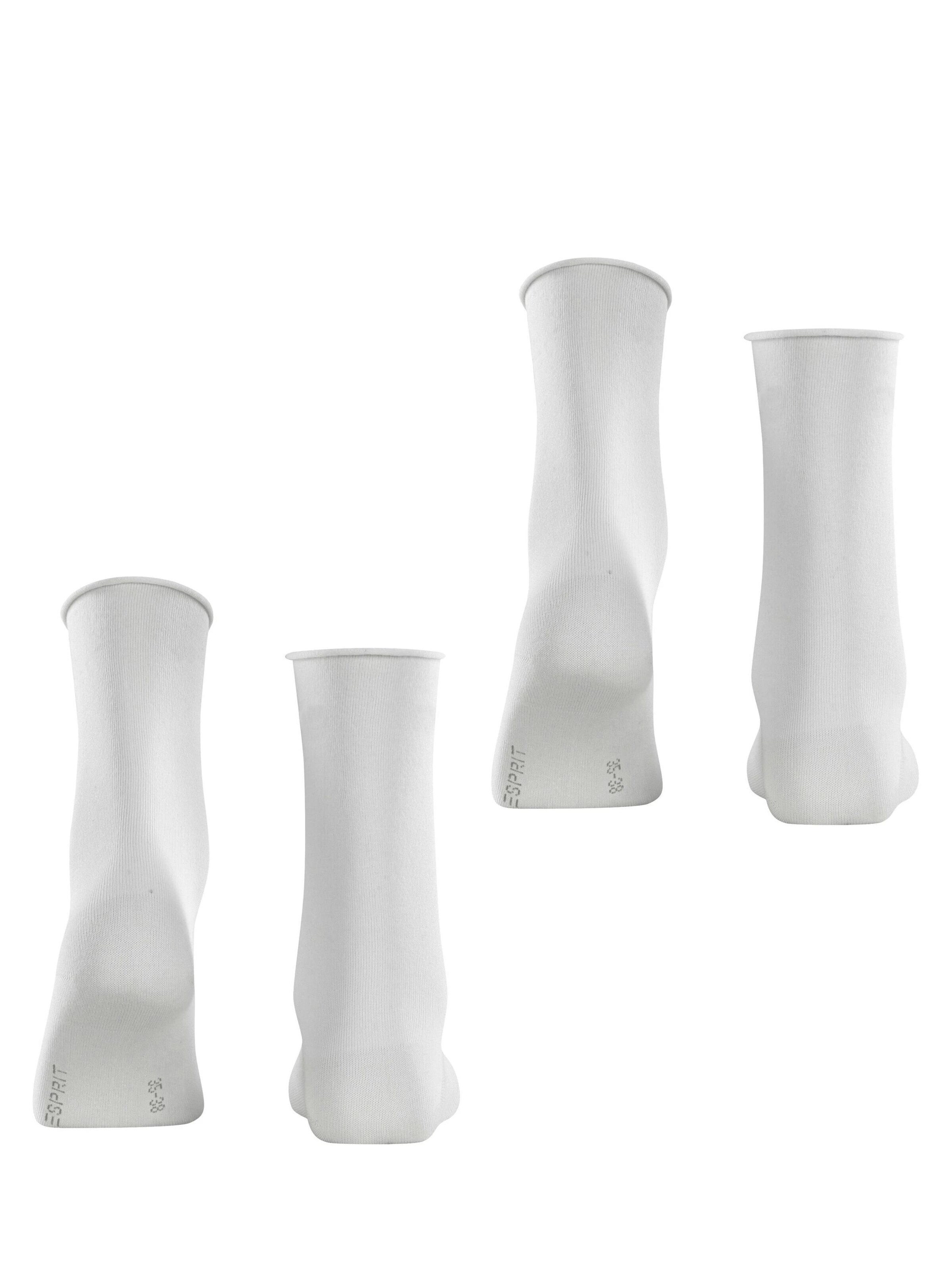 ESPRIT Socken 'Basic Pure 2-Pack'‌‌‌ in Weiß