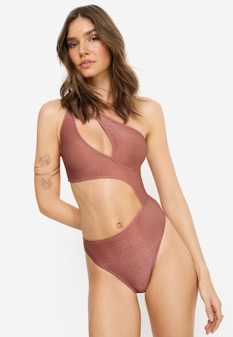 LSCN by LASCANA Badpak in Bruin: voorkant