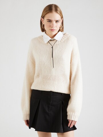 Pull-over 'Hanne' Lindex en beige : devant