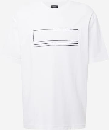 BOSS ATHLEISURE Тениска 'Tover' в бяло: отпред