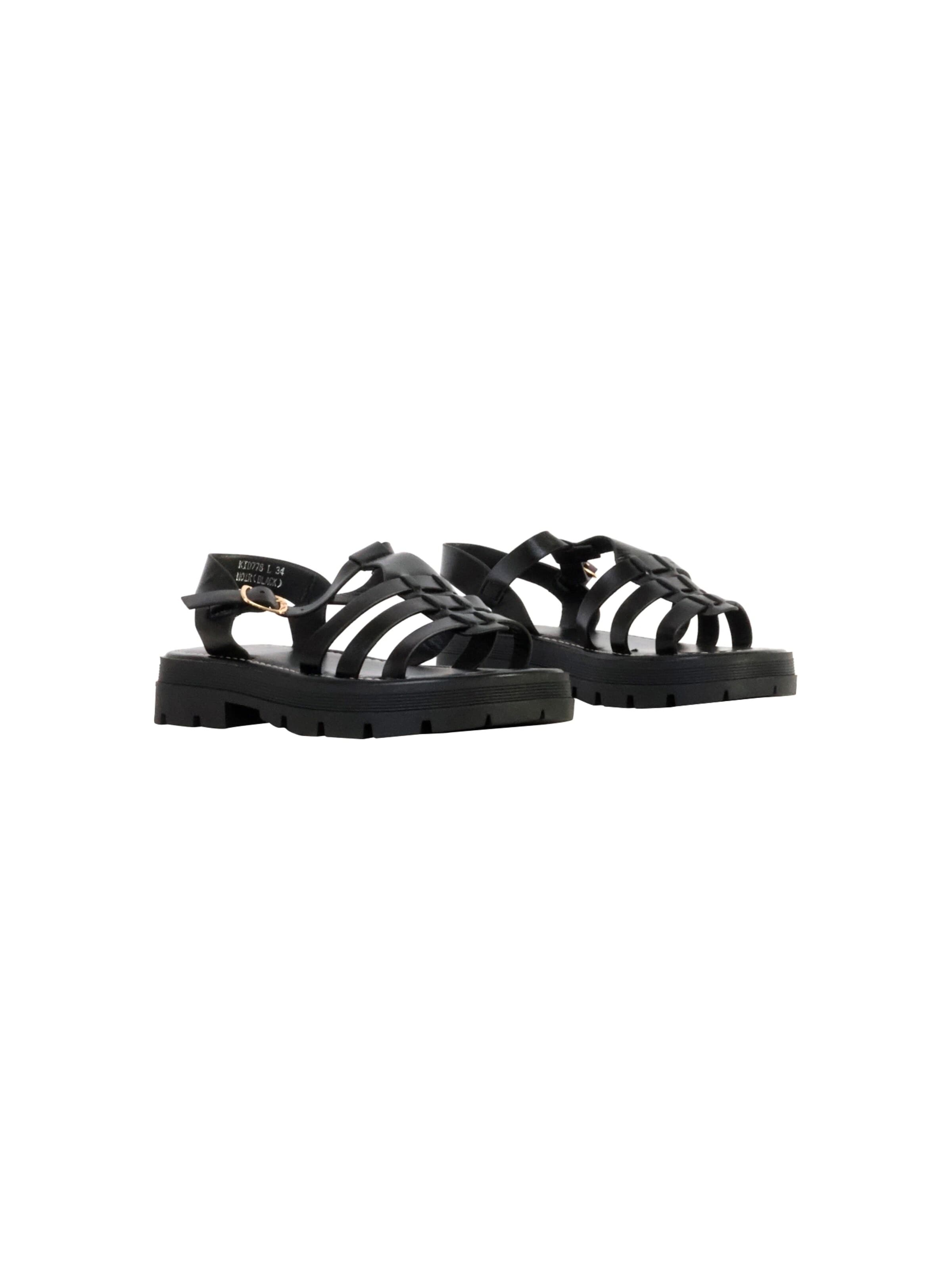 Sandales 'Kindersandalen mit Riemen' Super Mode en noir