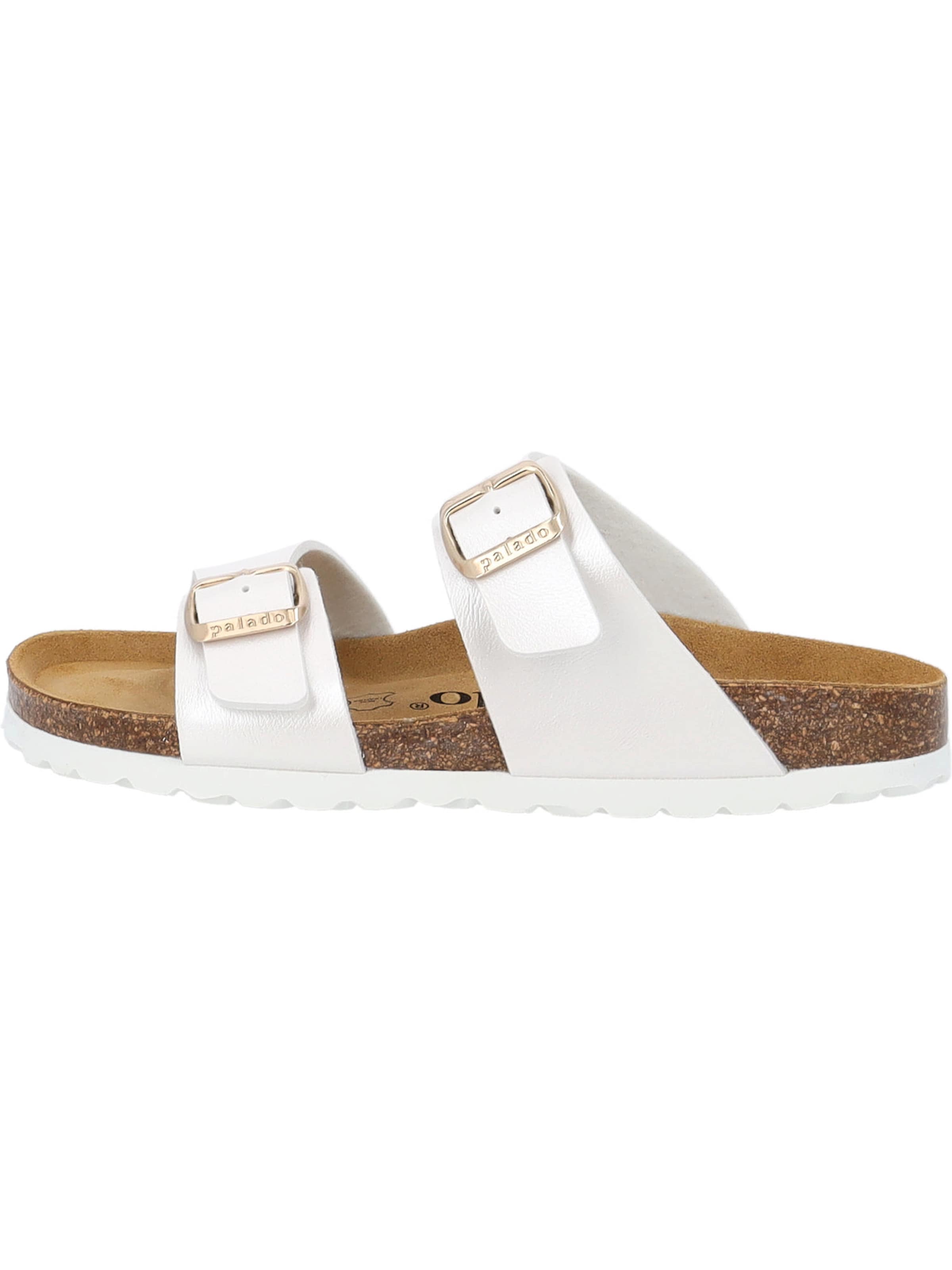 Palado - Zapatos abiertos 'Palado Samos Metallic' en blanco