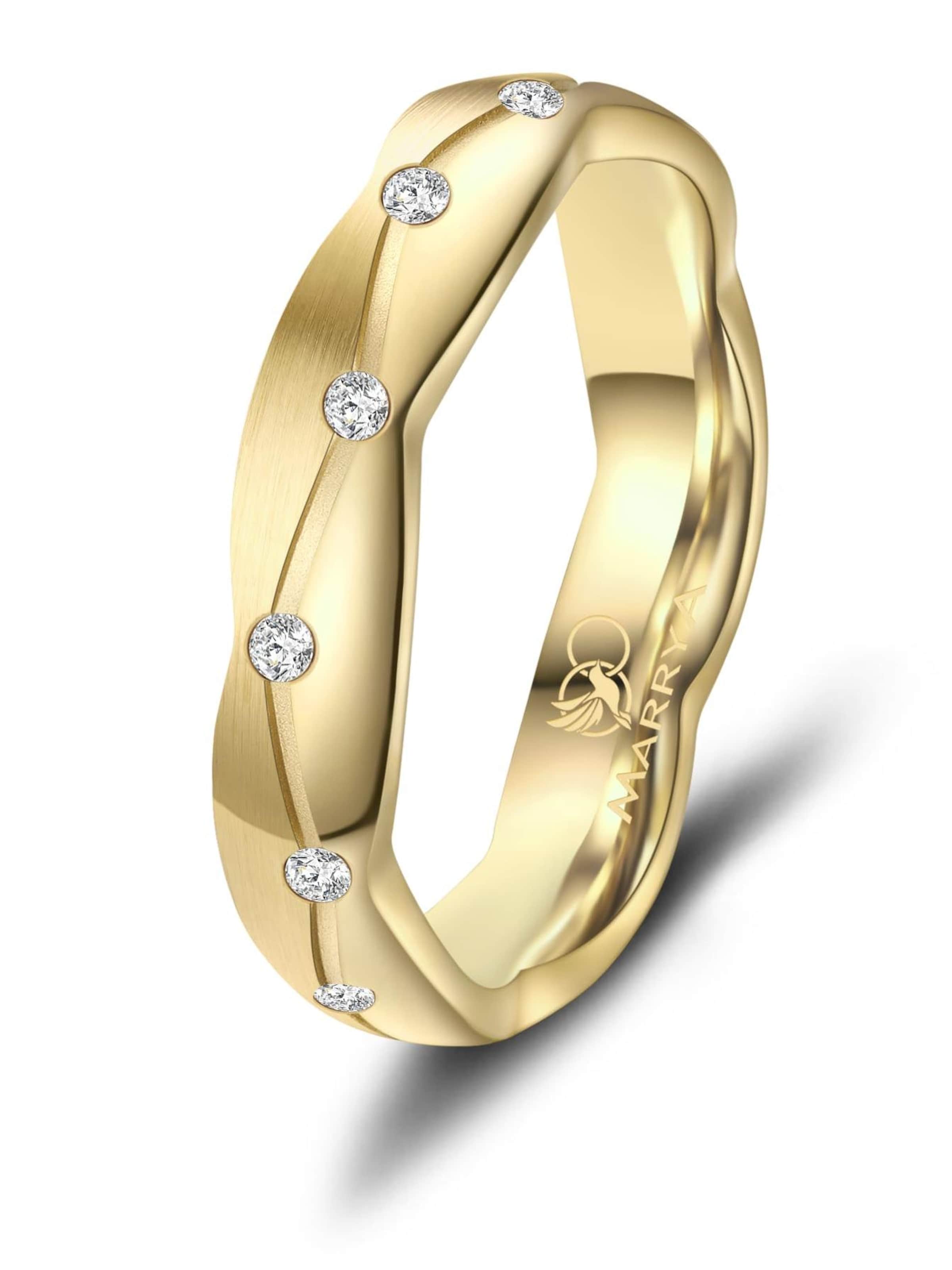 MARRYA Ring 'MARRYA TI-28 Ehering aus Titan'‌‌‌‌‌‌ in Gold: Vorderseite