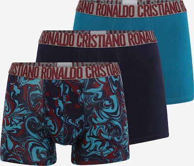 CR7 - Cristiano Ronaldo Boxershorts in royalblau / dunkelblau / grau / dunkelrot, Produktansicht