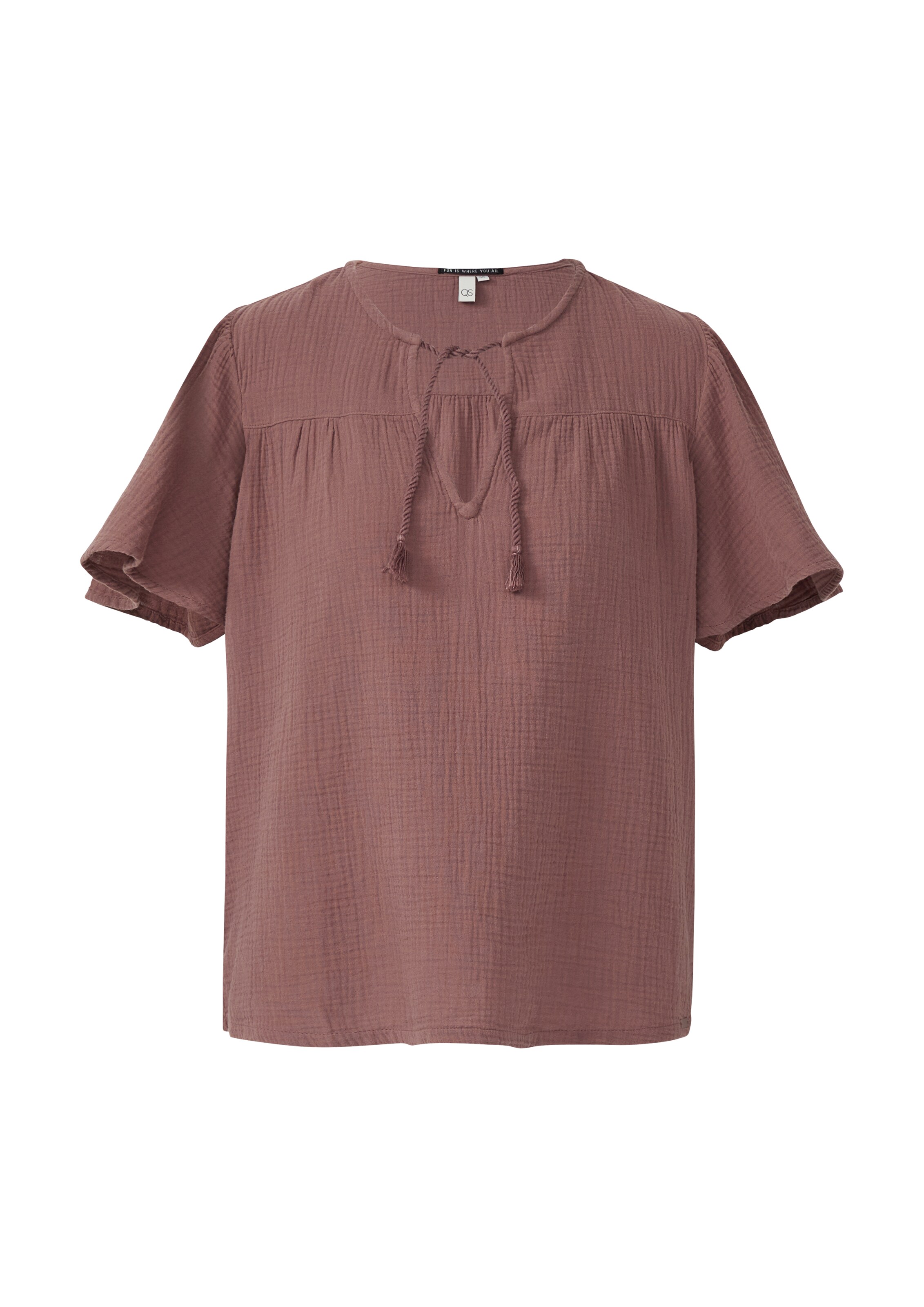 QS Blouse in Lila: voorkant