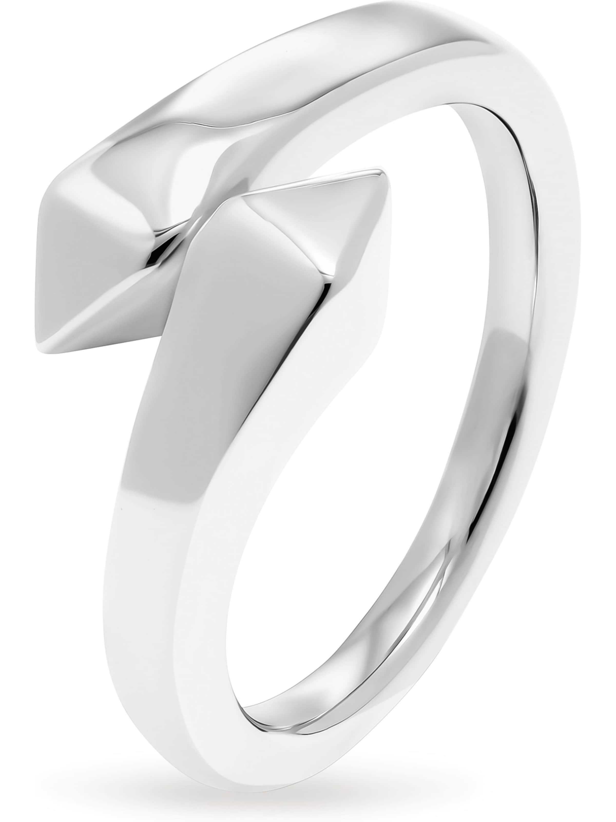 JETTE Ring in Silver: front
