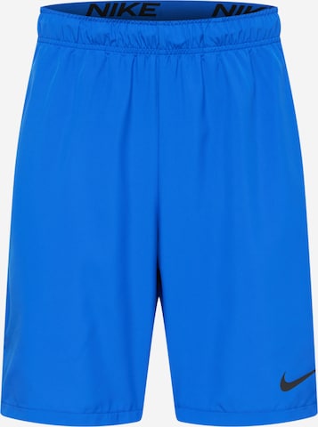 NIKE Športové nohavice - Modrá: predná strana