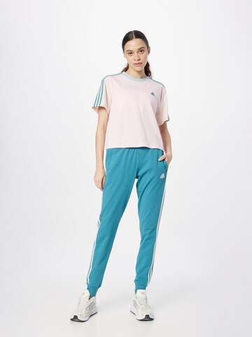 ADIDAS SPORTSWEAR Tapered Sportbroek 'Essentials' in Blauw