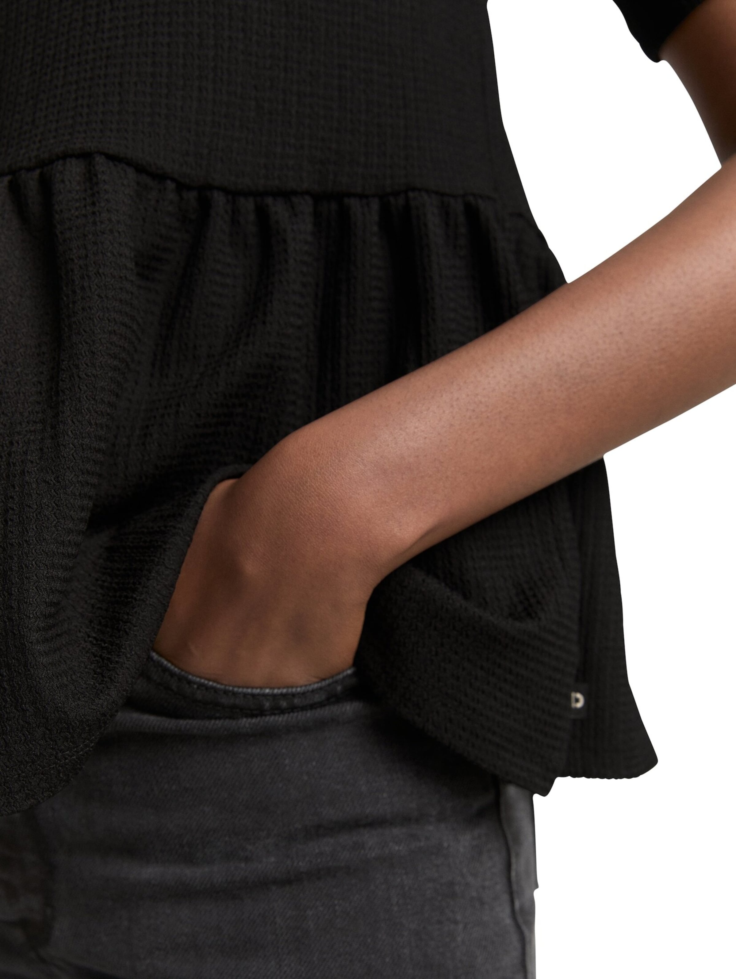 TOM TAILOR DENIM Shirt in Black