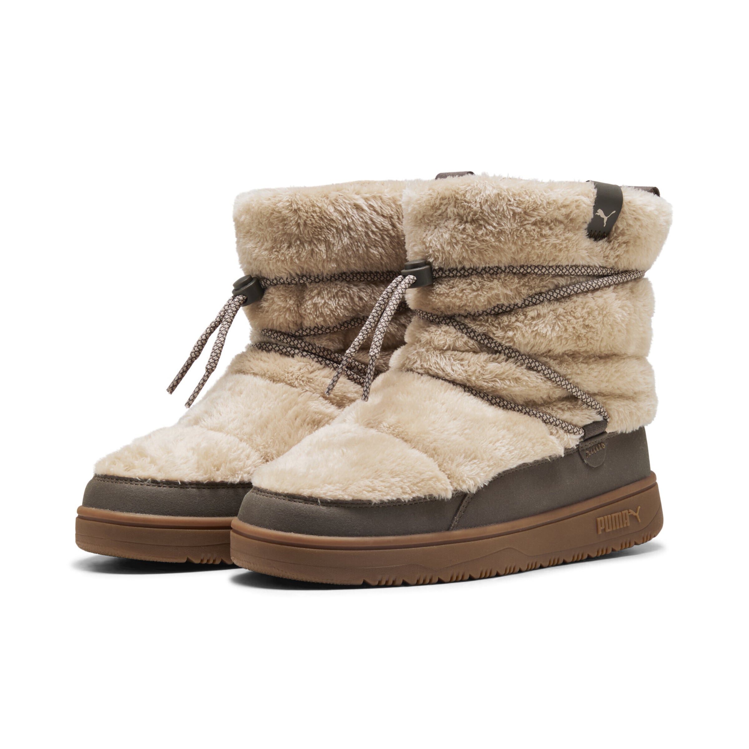 Bocanci de zăpadă 'Snowbae Suede' de la PUMA pe bej