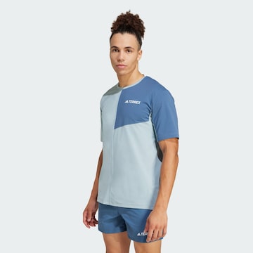 ADIDAS TERREX Performance Shirt 'Multi' in Blue: front