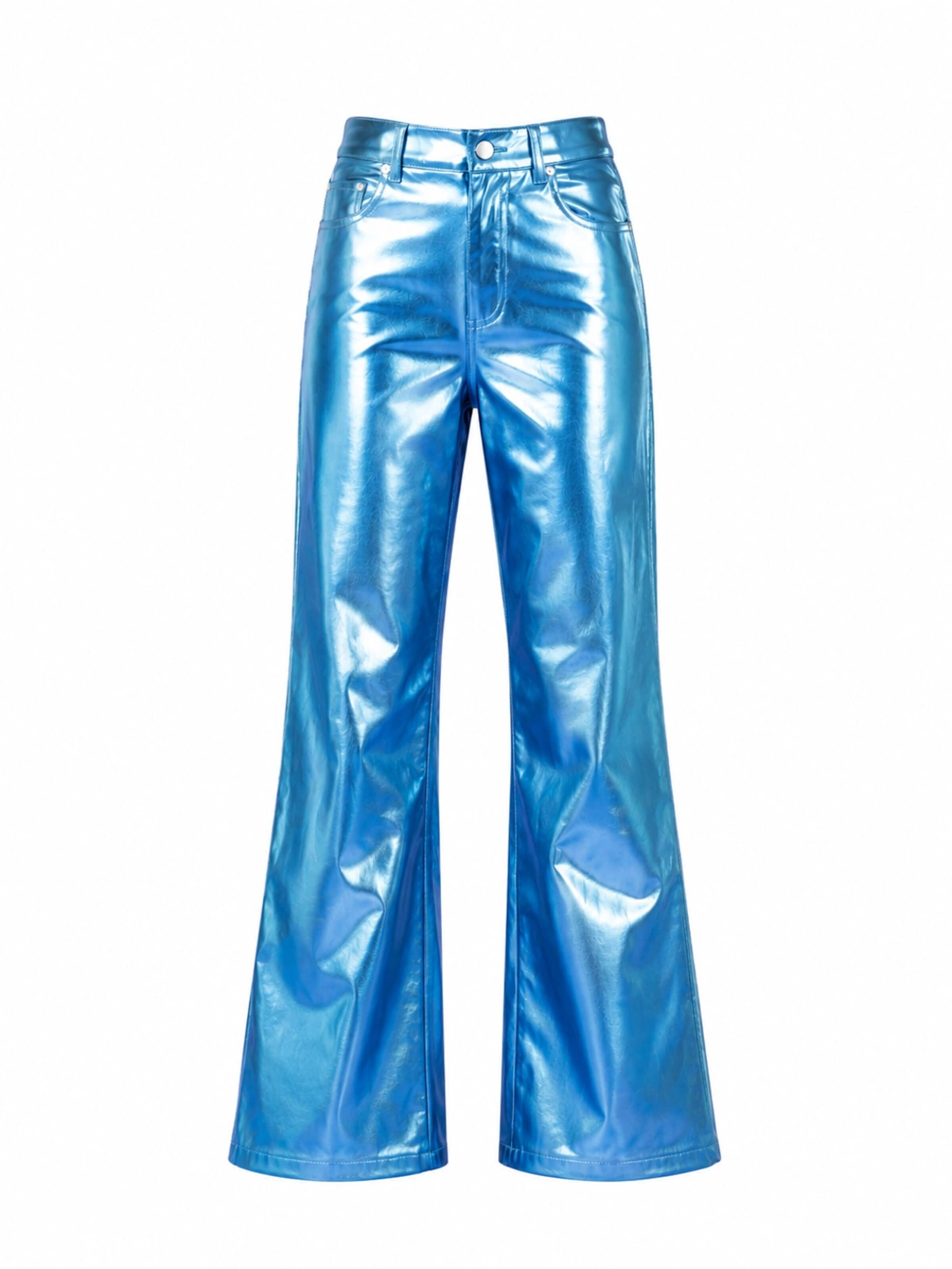 regular Pantaloni cargo 'UNICORN Dames broek glans turquoise s m l' di UNICORN in blu: frontale