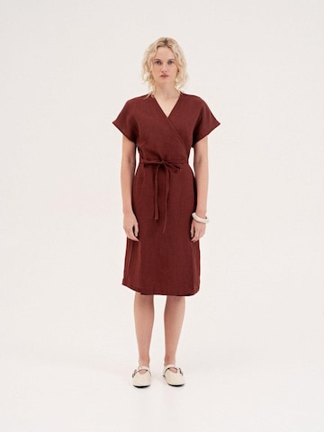 Robe d’été 'Rome' AmourLinen en rouge