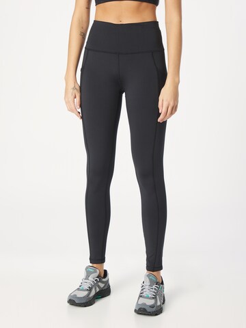 COLUMBIA Skinny Workout Pants 'Windgates' in Black: front