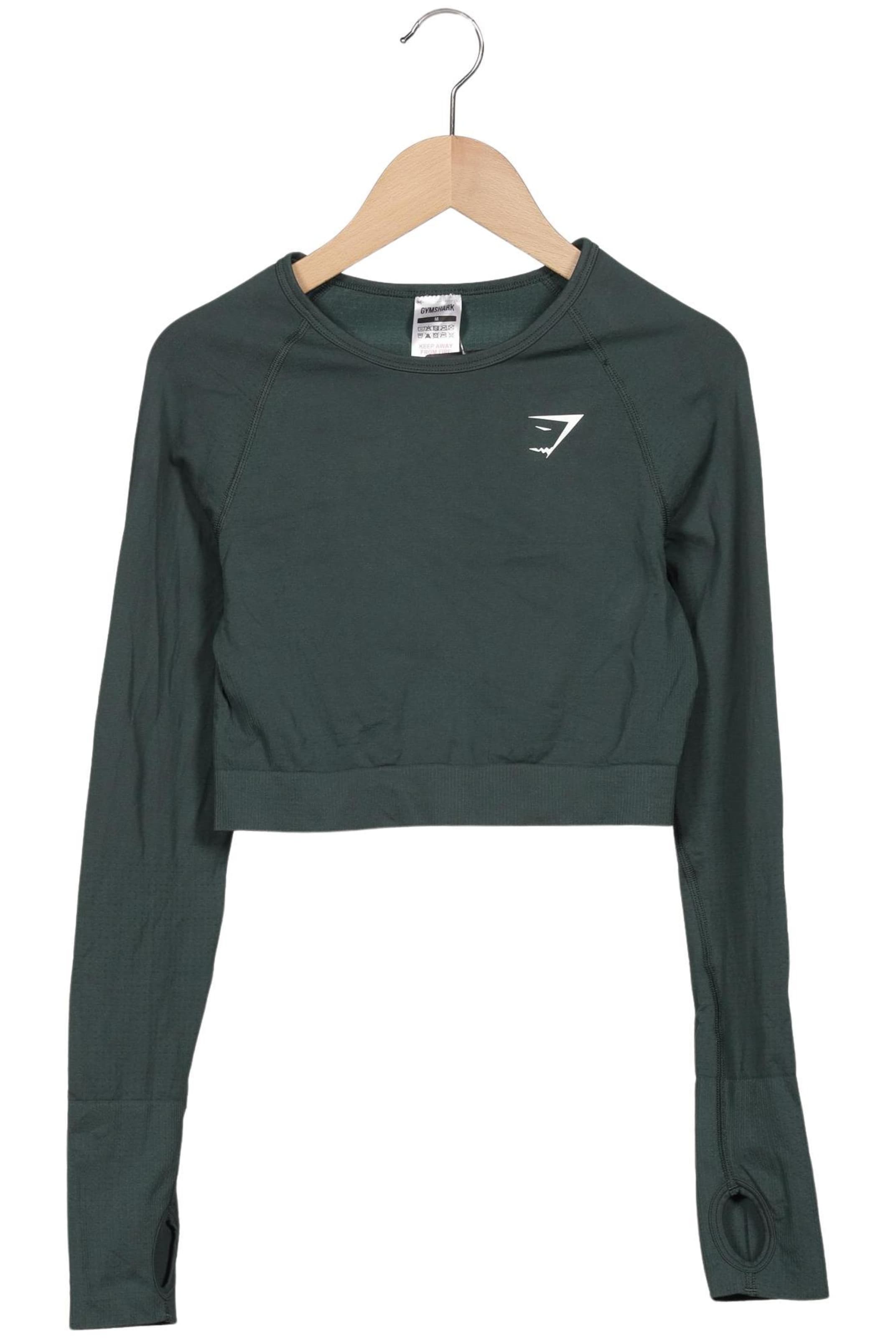 GYMSHARK Langarmshirt M in Grün: Vorderseite
