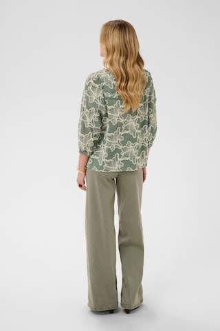 Cream Blouse in Groen