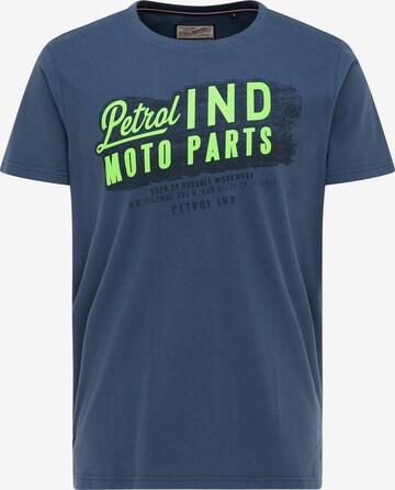 T-Shirt Petrol Industries en bleu : devant