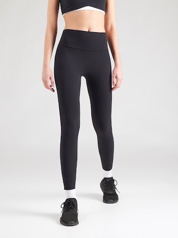 Skinny Pantalon de sport Abercrombie & Fitch en noir : devant