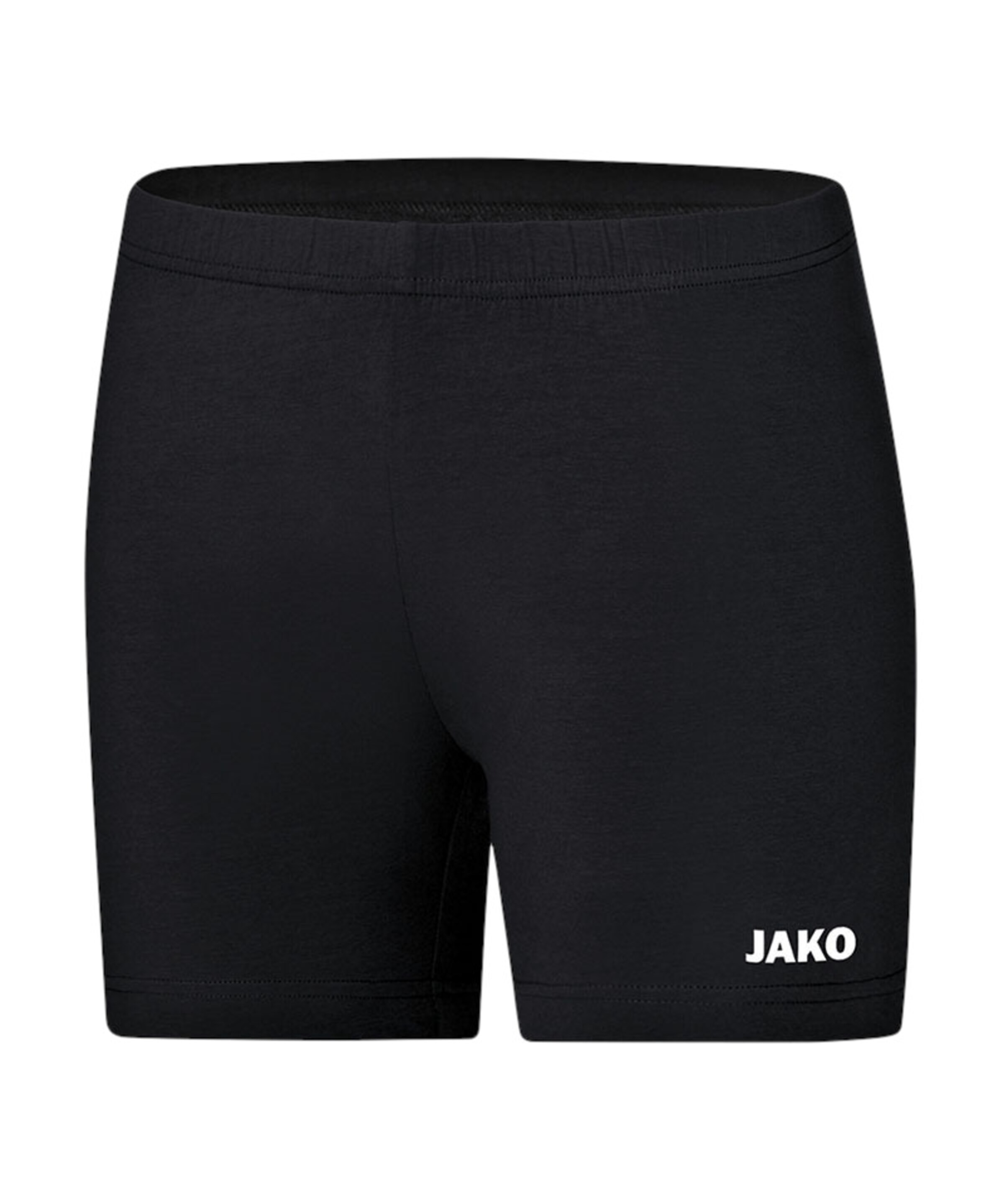 JAKO Skinny Sportshorts in Schwarz: Vorderseite