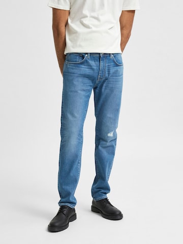 Regular Jeans 'Leon' de la SELECTED HOMME pe albastru: față