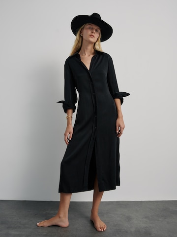 ABOUT YOU x Marie von Behrens - Vestido camisero 'Grace' en negro: frente