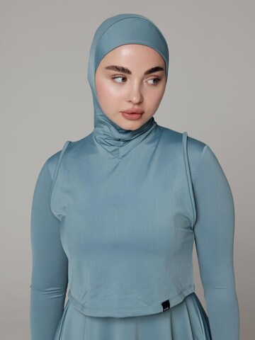 SIYA Swimwear T-Shirt Badeanzug 'Hijab'‌‌‌‌‌‌‌ in Blau: Vorderseite