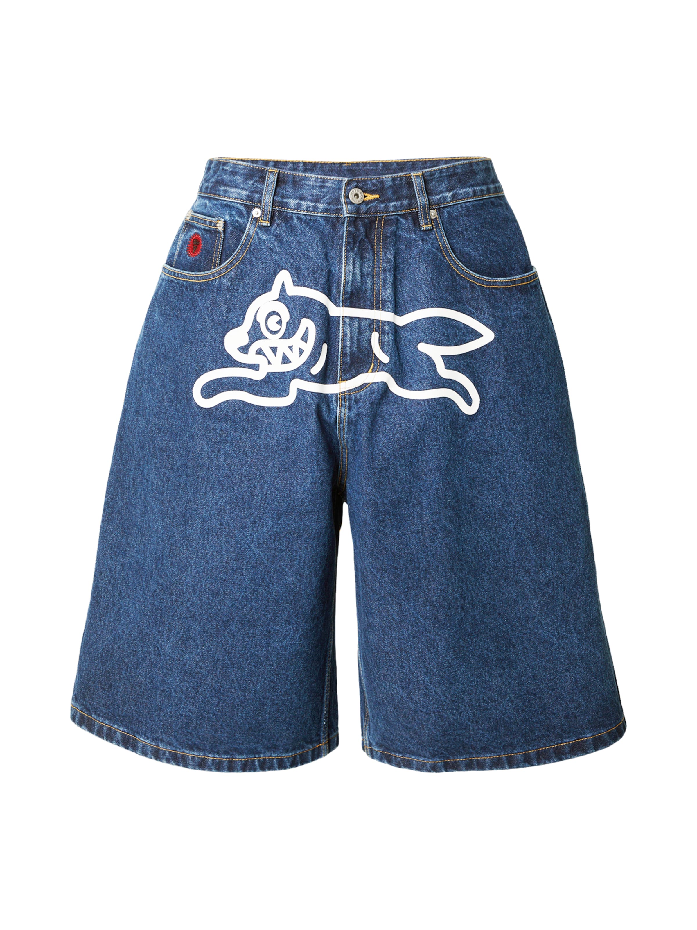 Billionaire Boys Club Wide leg Τζιν 'RUNNING DOG TRIPLE SCOOP' σε μπλε: μπροστά