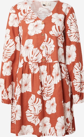 ROXY Robe-chemise 'WAKE UP DARLING' en rouge orangé / blanc, Vue avec produit