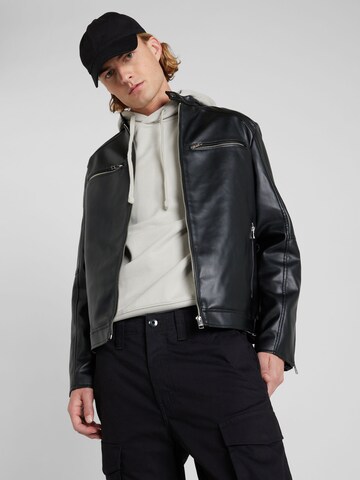 Veste mi-saison 'GRAIN' JACK & JONES en noir : devant