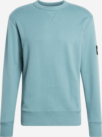 Calvin Klein Jeans Sweatshirt in de kleur Lichtblauw / Zwart / Wit, Productweergave