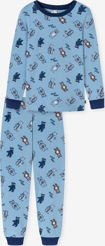 SCHIESSER Pyjama 'Natural ' in Blau: predná strana