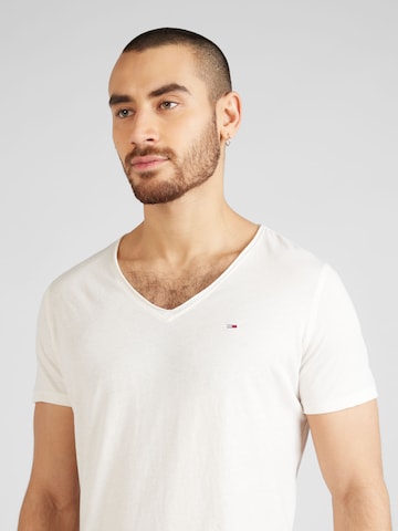 Tommy Jeans - Ajuste regular Camiseta 'Jaspe' en blanco