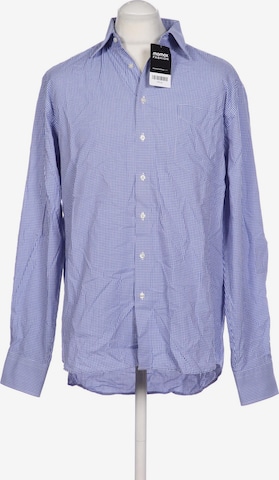 Commander Button Up Shirt in L in Blue: front