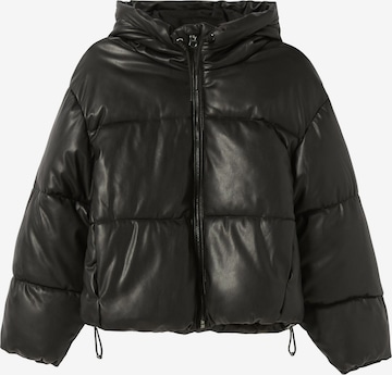 Bershka Winter jacket in Black: front