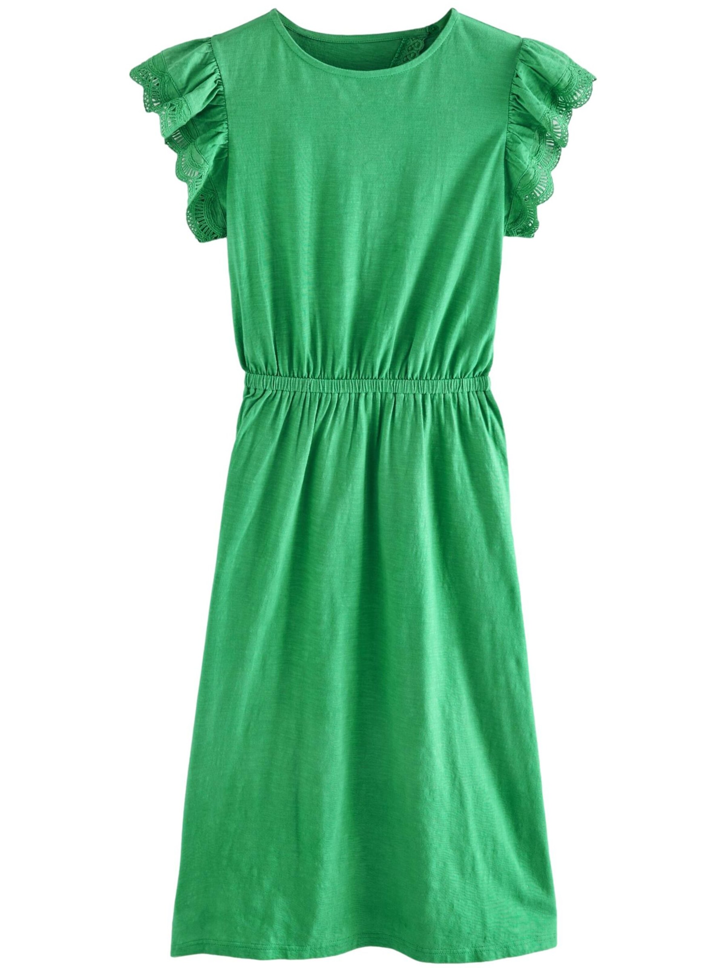 LAURA ASHLEY Jurk in Groen: voorkant