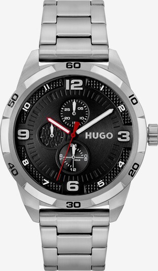 Analoginis (įprasto dizaino) laikrodis iš HUGO, spalva – raudona / juoda / sidabrinė / balta, Prekių apžvalga
