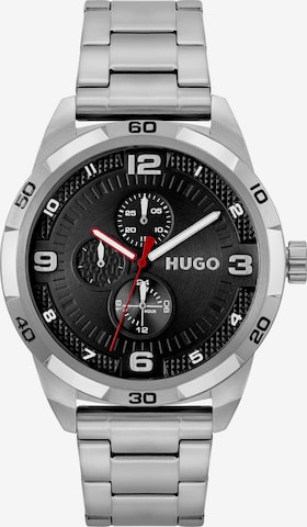 sidabrinė HUGO Red Analoginis (įprasto dizaino) laikrodis: priekis