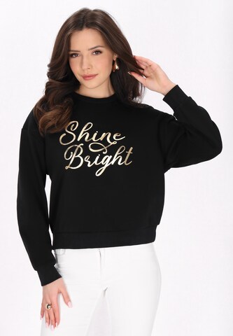 Sweat-shirt 'Fashion Look' faina en noir : devant