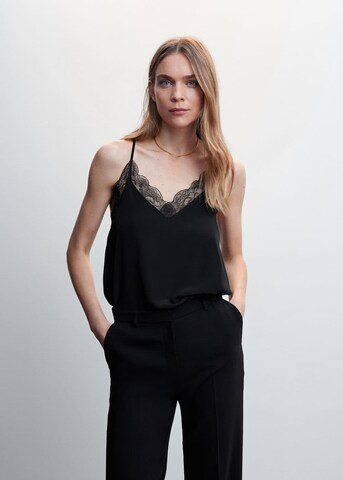 MANGO Top 'Brenda' in Schwarz: predná strana