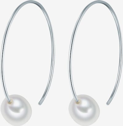Valero Pearls Boucles d'oreilles en argent / blanc perle, Vue avec produit