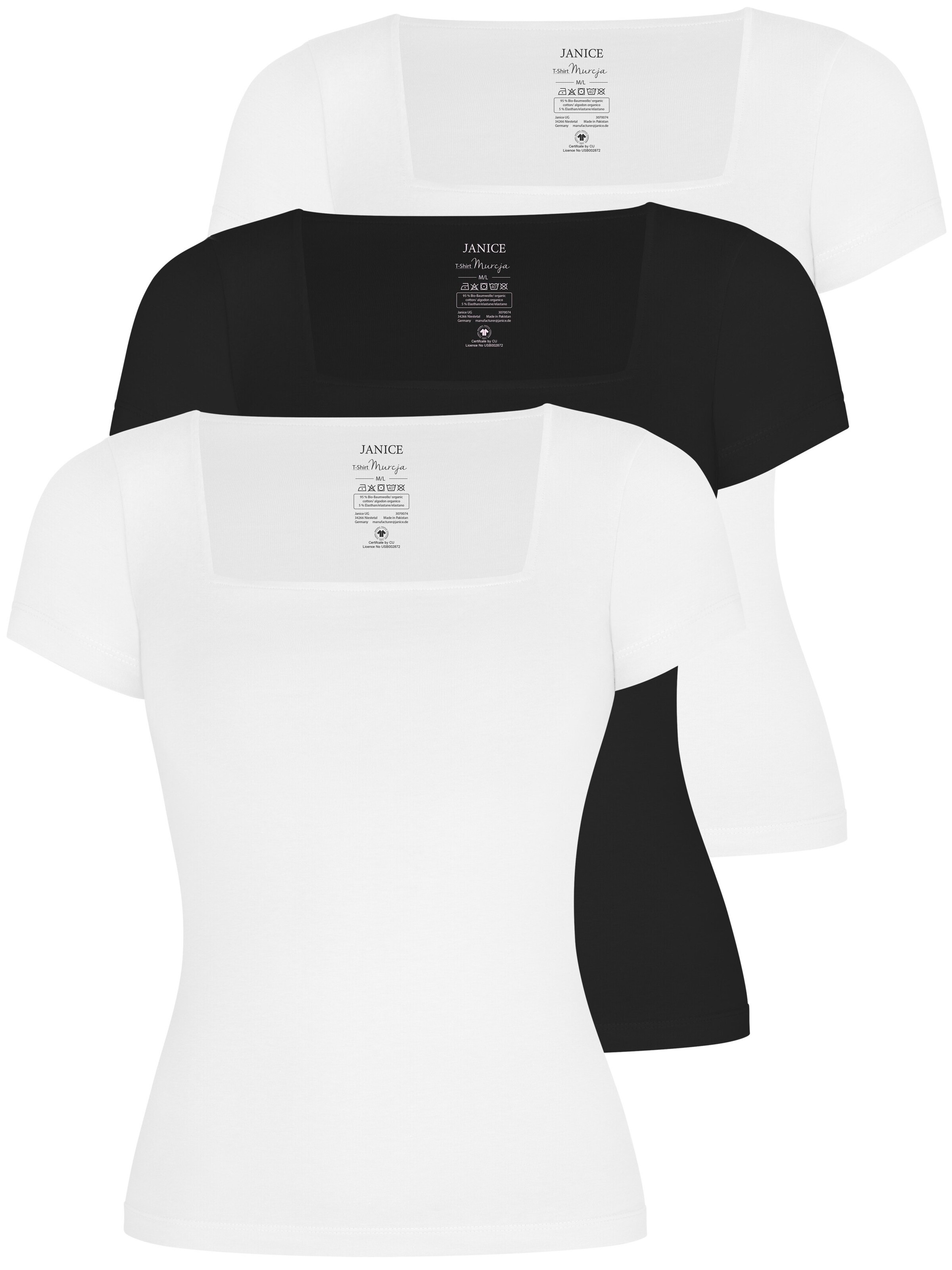 Janice Shirt in Zwart: voorkant