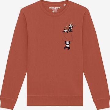 Watapparel Sweatshirt 'Pocket Pandas' in Braun: Vorderseite